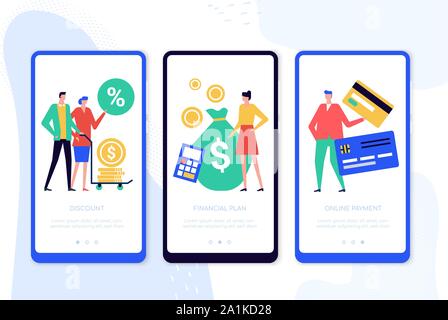 Concept Marketing - ensemble de pages web vector Illustration de Vecteur