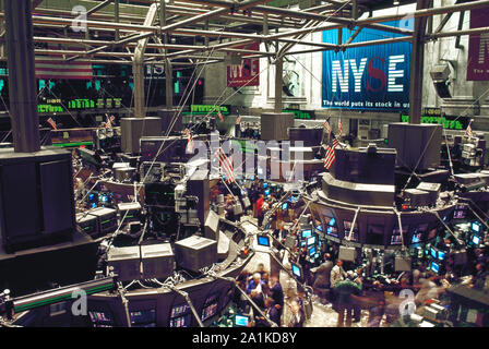 New York Stock Exchange trading floor sur Wall Street, New York, New York Banque D'Images