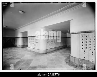 Nouveau bureau de poste général bldg. [C.-à-d. bâtiment] à Jérusalem a ouvert le 17 juin 1938, par S.E. [c.-à-d., S. E.] Nouveau general post office. Les boîtes aux lettres, l'article Banque D'Images