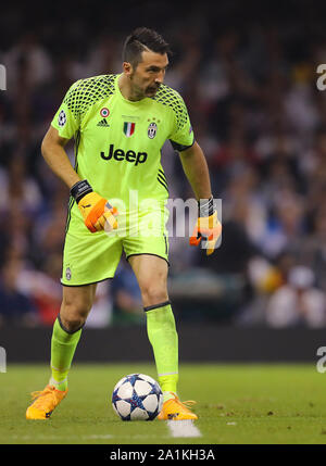 Gianluigi Buffon de la Juventus - Juventus v Real madrid, finale de la Ligue des Champions, Stade National du Pays de Galles, Cardiff - 3 juin 2017. Banque D'Images