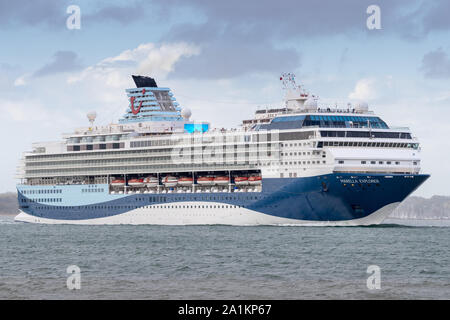 Bateau de croisière Tui Marella Explorer photographié quittant Southampton, UK Banque D'Images