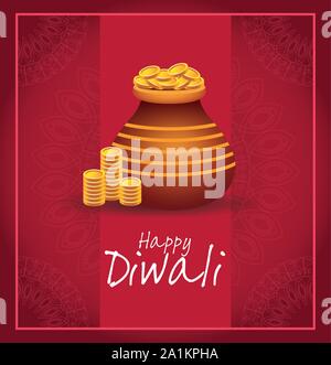 Happy Diwali fête indienne Design Illustration de Vecteur