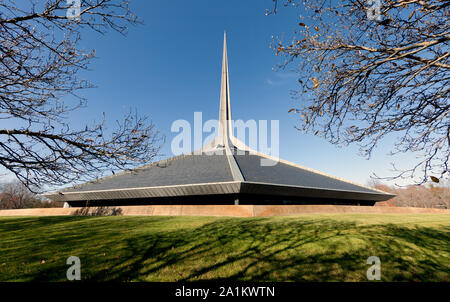 Église chrétienne du nord, conçu par Eero Saarinen, Columbus, Indiana Banque D'Images