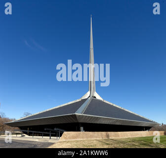 Église chrétienne du nord, conçu par Eero Saarinen, Columbus, Indiana Banque D'Images