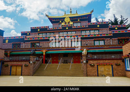 Le monastère Kagyu Samye Ling et centre tibétain à Eskdalemuir, près de Langholm dans la région de Dumfries et Galloway, en Écosse. Banque D'Images