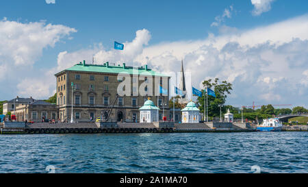 L'architecture du bâtiment comme vu sur les canaux de Copenhague, Danemark. Banque D'Images