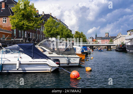 L'architecture du bâtiment comme vu sur les canaux de Copenhague, Danemark. Banque D'Images