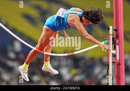 Doha, Qatar. 27 Sep, 2019. Roberta Bruni de l'Italie au cours de la 17e Championnats du monde d'athlétisme IAAF entre match et jour 1 au Khalifa Stadium de Doha, au Qatar. Ulrik Pedersen/CSM/Alamy Live News Banque D'Images