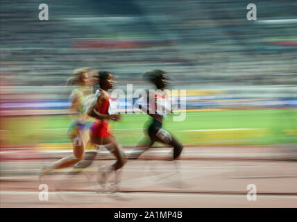 Doha, Qatar. 27 Sep, 2019. Winfred Mutile Yaviof Kiyeng Bahreïn Hyvin du Kenya au cours des 17ème Championnats du monde d'athlétisme IAAF entre match et jour 1 au Khalifa Stadium de Doha, au Qatar. Ulrik Pedersen/CSM/Alamy Live News Banque D'Images