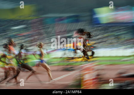 Doha, Qatar. 27 Sep, 2019. Winfred Mutile Yaviof Kiyeng Bahreïn Hyvin du Kenya au cours des 17ème Championnats du monde d'athlétisme IAAF entre match et jour 1 au Khalifa Stadium de Doha, au Qatar. Ulrik Pedersen/CSM/Alamy Live News Banque D'Images