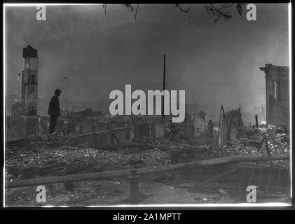 Sur les ruines (avril 1906), Chinatown, San Francisco Banque D'Images
