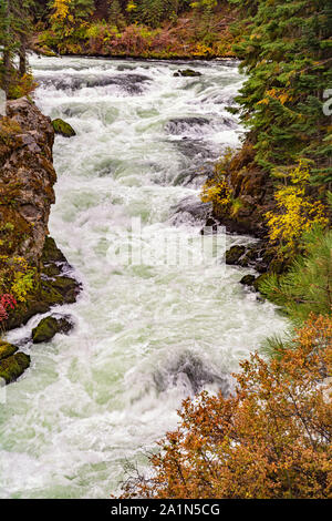De l'Oregon, rivière Deschutes Benham, chutes, rapides Banque D'Images