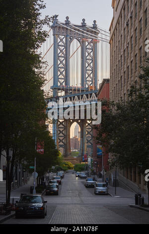 Quartier historique de Dumbo à Brooklyn, NY Banque D'Images