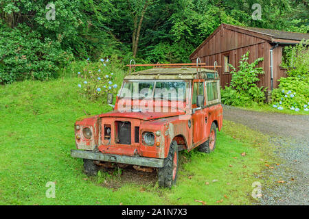 Vieux Land Rover Banque D'Images