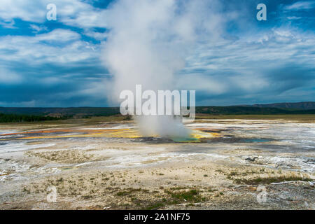 Clepsydra geyser, le Parc National de Yellowstone Banque D'Images