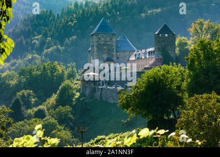 Deutschlandsberg : Deutschlandsberg Château, vignoble, en Autriche, Styrie, Carinthie, Süd-Steiermark Banque D'Images