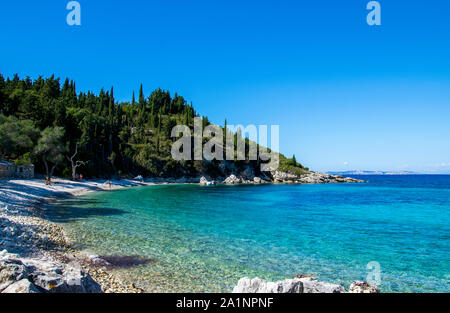 Orkos Beach, Paxos, Mer Ionienne, Grèce Banque D'Images