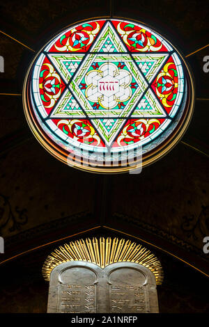 L'intérieur de la synagogue de Prague, République tchèque la Synagogue du Jubilé Banque D'Images