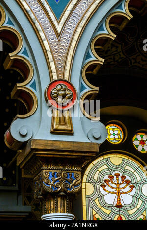 L'intérieur de la synagogue de Prague, République tchèque la Synagogue du Jubilé Banque D'Images