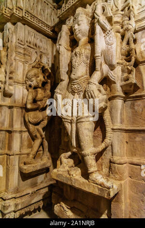 Jaisalmer, Inde - 16 Février 2019 : Bada Bagh cénotaphes ancien complexe dans Jaisalmer. Rajasthan Banque D'Images