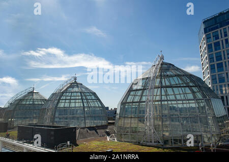 Les trois coupoles de Chelsea Harbour Design Center Banque D'Images