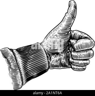 Coup de main xylographie Illustration de Vecteur