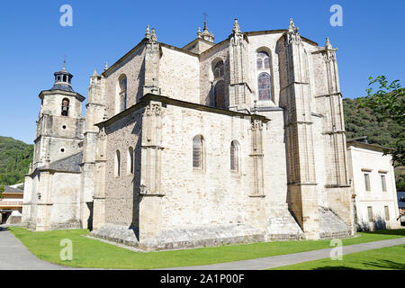 Collégiale de Santa Maria à Villafranca del Bierzo, (province de Leon, Castille et Leon, Espagne) Banque D'Images