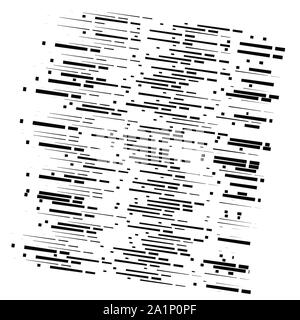 La segmentation aléatoire. motif de lignes en pointillés dynamique, rayures irrégulières de conception géométrique abstraite. Illustration de Vecteur