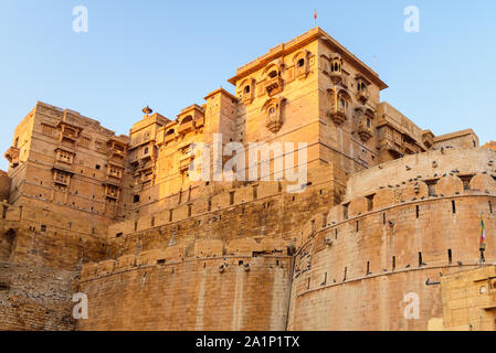 L'architecture du fort de Jaisalmer au Rajasthan. L'Inde Banque D'Images