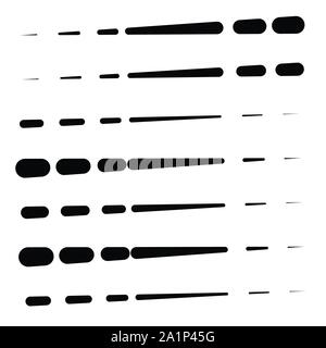 Segmentés, les lignes en tirets, des rayures motif géométrique abstraite tout droit irrégulières. bandes parallèles, des stries. fraction, morceaux, morceaux de lignes Illustration de Vecteur