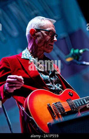 Moratalaz, Madrid, Espagne. 27 Septembre, 2019. L'Amadeu Casas Quartet band à la 2e Festival International de Blues de Moratalaz à Madrid. EnriquePSans/Alamy Live News Banque D'Images