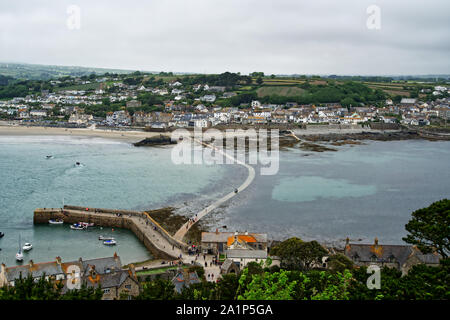 Vue depuis le mont St. Michaels, Cornwall Banque D'Images