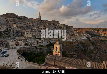 Sassi voir de l'église Madonna de Idris, Matera Banque D'Images