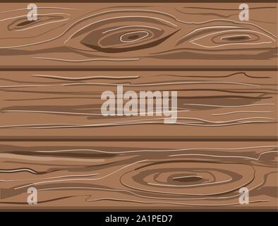 Hand drawn vector cartoon planches en bois brun texture conseils Illustration de Vecteur