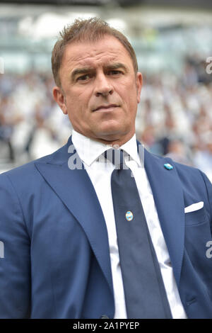 Allianz Stadium, Turin, Italie. 28 Sep, 2019. Football Serie A, la Juventus Football Club versusSPAL ; Leonardo Semplici, entraîneur de crédit Spal : Action Plus Sport/Alamy Live News Banque D'Images