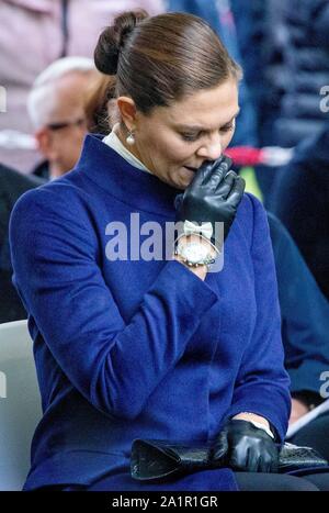 Stockholm, Suède. 28 Sep, 2019. La princesse Victoria de Suède au Minnesmonumentet à Djurgarden à Stockholm, le 28 septembre 2019, pour assister à la cérémonie de commémoration M/S EstoniaCredit : Albert Nieboer/ Pays-Bas OUT/Point de vue OUT |/dpa/Alamy Live News Banque D'Images