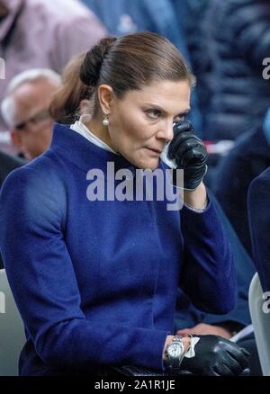Stockholm, Suède. 28 Sep, 2019. La princesse Victoria de Suède au Minnesmonumentet à Djurgarden à Stockholm, le 28 septembre 2019, pour assister à la cérémonie de commémoration M/S EstoniaCredit : Albert Nieboer/ Pays-Bas OUT/Point de vue OUT |/dpa/Alamy Live News Banque D'Images
