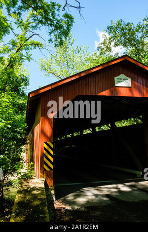 Pont couvert Rishel, Covered Bridge Road, West Chilisquaque Township (Pennsylvanie) Banque D'Images