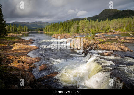 Dans un paysage de la nature, la Norvège Nord-trondelag, Namsskogan Banque D'Images