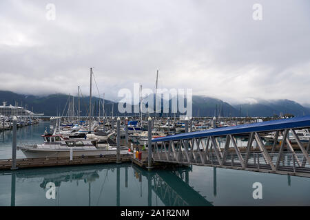 Seward Boat Harbour Banque D'Images