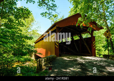 Pont couvert de la gare Keefer, Mill Road, Upper Augusta Township (Pennsylvanie) Banque D'Images