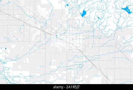 Détaillée riche région carte des vecteurs Merced, Californie, USA. Modèle de carte pour la décoration. Illustration de Vecteur