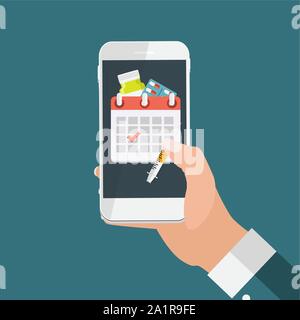 Le temps de vacciner. Concept Vector Illustration Illustration de Vecteur
