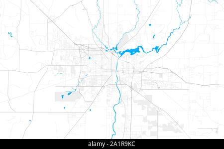 Détaillée riche région carte des vecteurs Albany, Géorgie, USA. Modèle de carte pour la décoration. Illustration de Vecteur