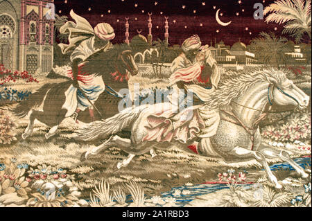 Tapisserie, tapis, photo, arabes, l'Arabie, arabesque, prince, princesse, prince, princesse arabe arabe, berbère, Bédouins, Islam, Musulmans, sauvetage, histoire, Banque D'Images