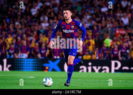 Barcelone - SEP 24 : Clement Lenglet joue au match de la Liga entre le FC Barcelone et Villarreal CF au Camp Nou le 24 septembre 2019 en Banque D'Images