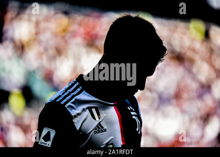 Turin, Italie. 28 Sep, 2019. de la Juventus en action au cours de la série d'un match de football entre la Juventus et Spal. La Juventus a gagné 2-0 sur Spal. De Allianz Stadium, à Turin en Italie le 28 septembre 2019 (Photo par Alberto Gandolfo/Pacific Press) Credit : Pacific Press Agency/Alamy Live News Banque D'Images