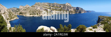 Zone touristique de ​​The calanques de Marseille. Banque D'Images