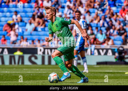 Barcelone - SEP 22 : Martin Odegaard joue au match de la Liga entre l'Espanyol et à la Real Sociedad RCDE Stadium le 22 septembre 2019 à Bar Banque D'Images