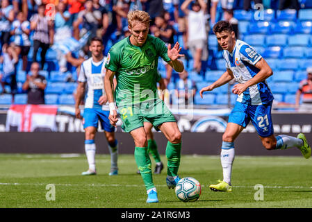 Barcelone - SEP 22 : Martin Odegaard joue au match de la Liga entre l'Espanyol et à la Real Sociedad RCDE Stadium le 22 septembre 2019 à Bar Banque D'Images